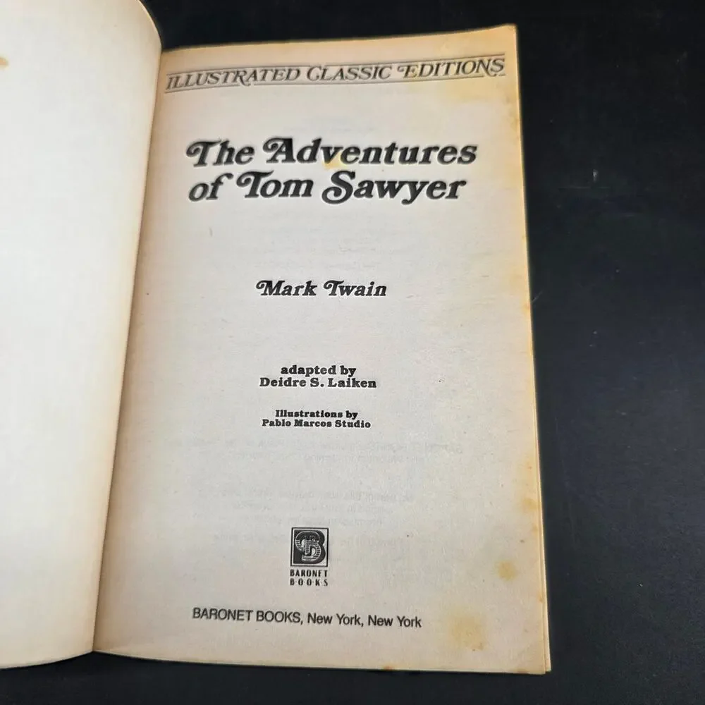 The Adventures of Tom Sawyer Mark Twain ILLUSTRATED CLASSIC 1992 Softcover